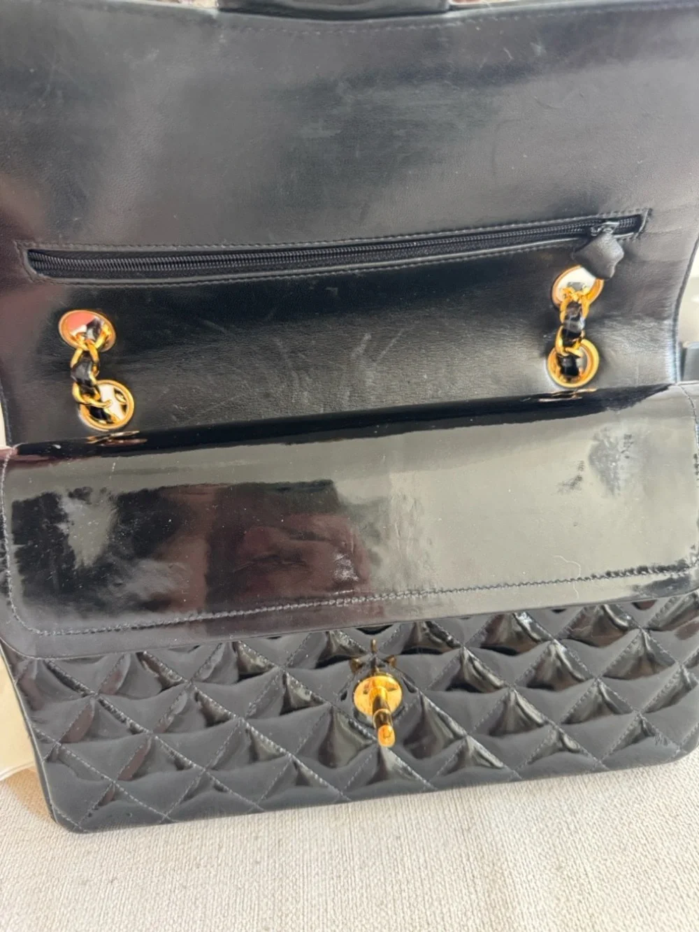 CHANEL Vintage Classic Doubr Bag w/ Flap and 24k Gold Hardware 2003 - Picture 5 of 11